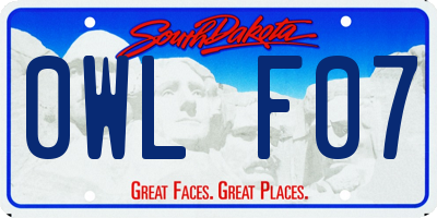 SD license plate 0WLF07