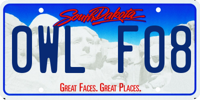 SD license plate 0WLF08
