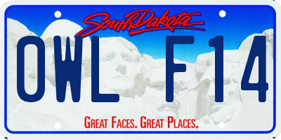 SD license plate 0WLF14