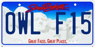 SD license plate 0WLF15