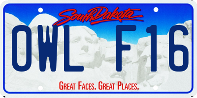 SD license plate 0WLF16