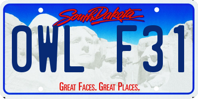 SD license plate 0WLF31