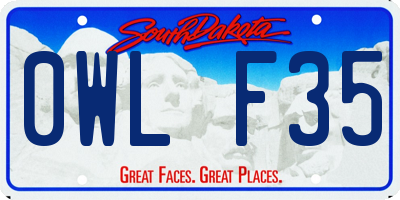 SD license plate 0WLF35