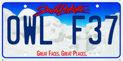SD license plate 0WLF37