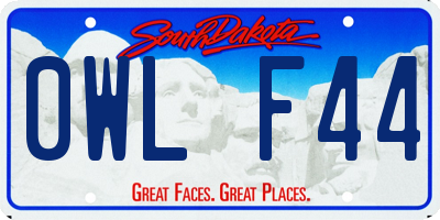 SD license plate 0WLF44