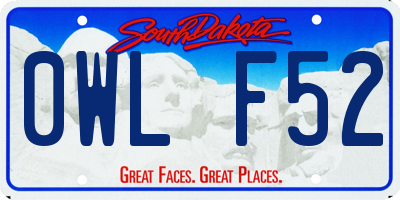 SD license plate 0WLF52