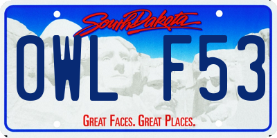 SD license plate 0WLF53