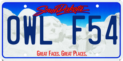 SD license plate 0WLF54