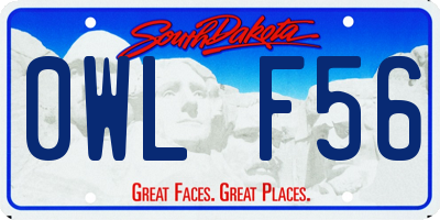 SD license plate 0WLF56