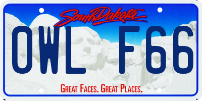SD license plate 0WLF66