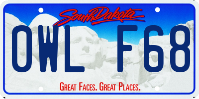 SD license plate 0WLF68