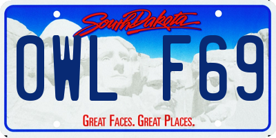 SD license plate 0WLF69