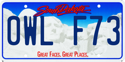 SD license plate 0WLF73