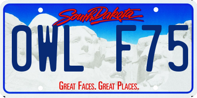 SD license plate 0WLF75