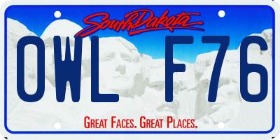 SD license plate 0WLF76