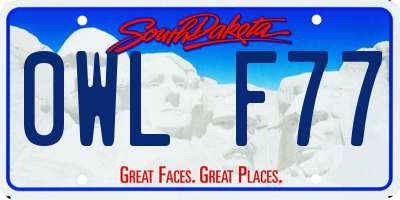 SD license plate 0WLF77