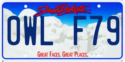 SD license plate 0WLF79
