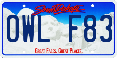 SD license plate 0WLF83