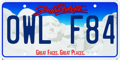 SD license plate 0WLF84