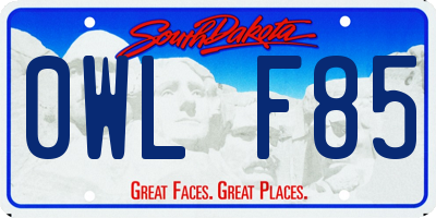 SD license plate 0WLF85