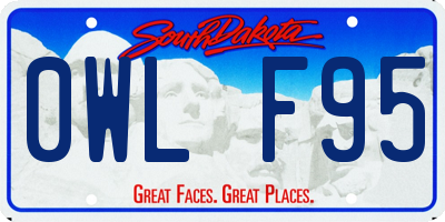 SD license plate 0WLF95