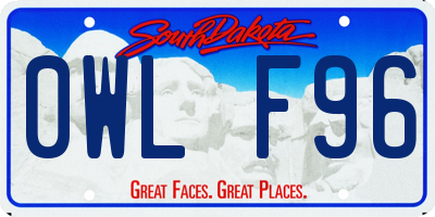 SD license plate 0WLF96