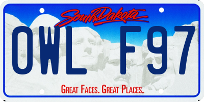 SD license plate 0WLF97
