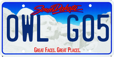 SD license plate 0WLG05