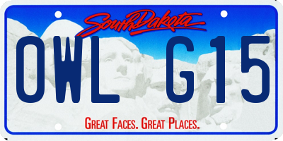 SD license plate 0WLG15