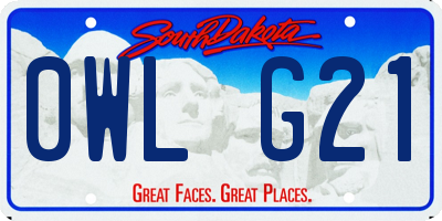 SD license plate 0WLG21