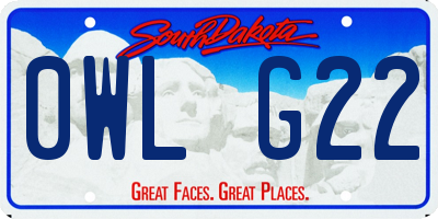 SD license plate 0WLG22