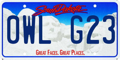 SD license plate 0WLG23