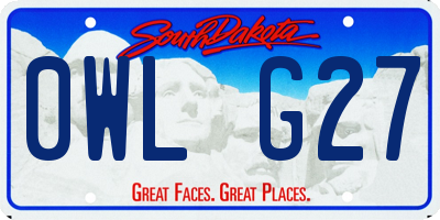SD license plate 0WLG27