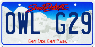 SD license plate 0WLG29