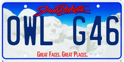 SD license plate 0WLG46