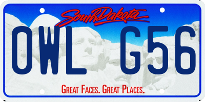 SD license plate 0WLG56