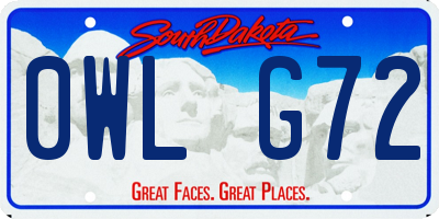SD license plate 0WLG72
