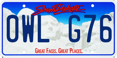 SD license plate 0WLG76