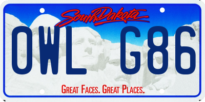 SD license plate 0WLG86