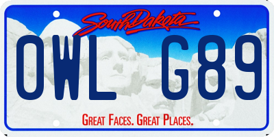 SD license plate 0WLG89