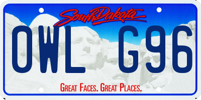 SD license plate 0WLG96