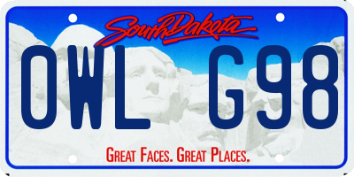 SD license plate 0WLG98