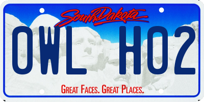 SD license plate 0WLH02