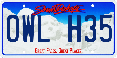 SD license plate 0WLH35