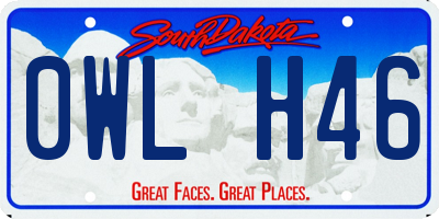 SD license plate 0WLH46