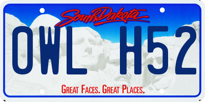 SD license plate 0WLH52
