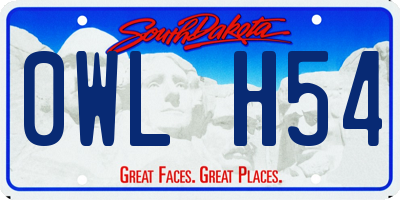 SD license plate 0WLH54