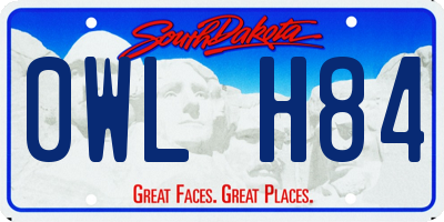 SD license plate 0WLH84