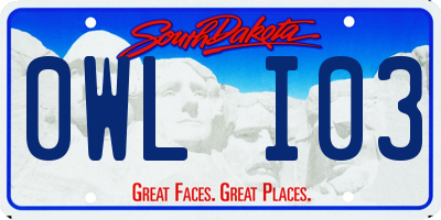 SD license plate 0WLI03