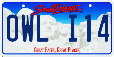 SD license plate 0WLI14